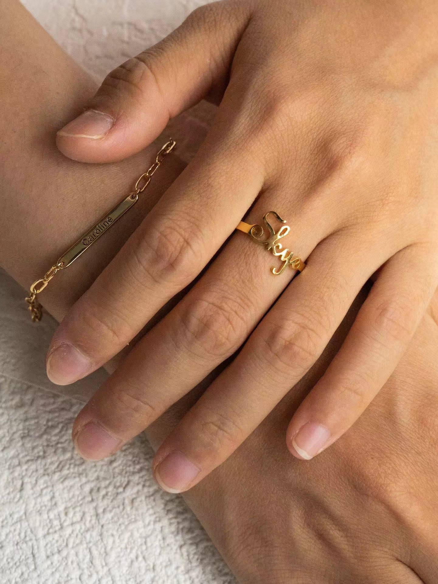 FirstMeet Customizable Content Font Ring