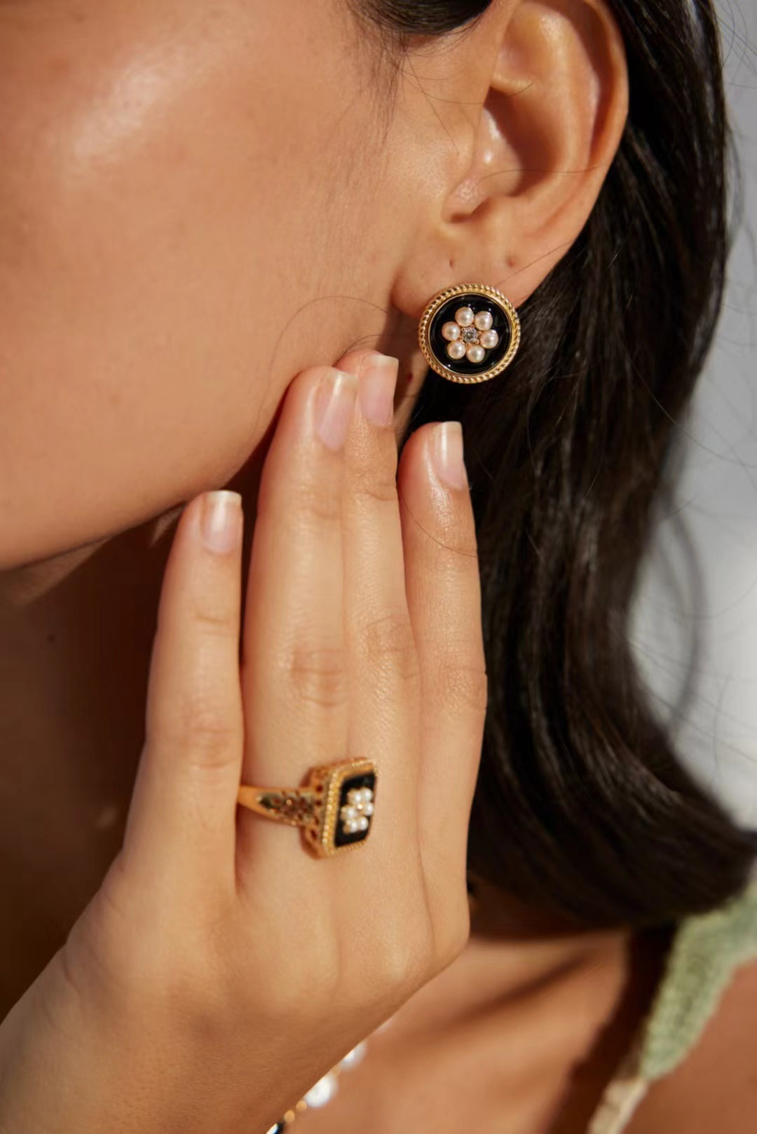 FirtMeet Imitation Pearl Earrings