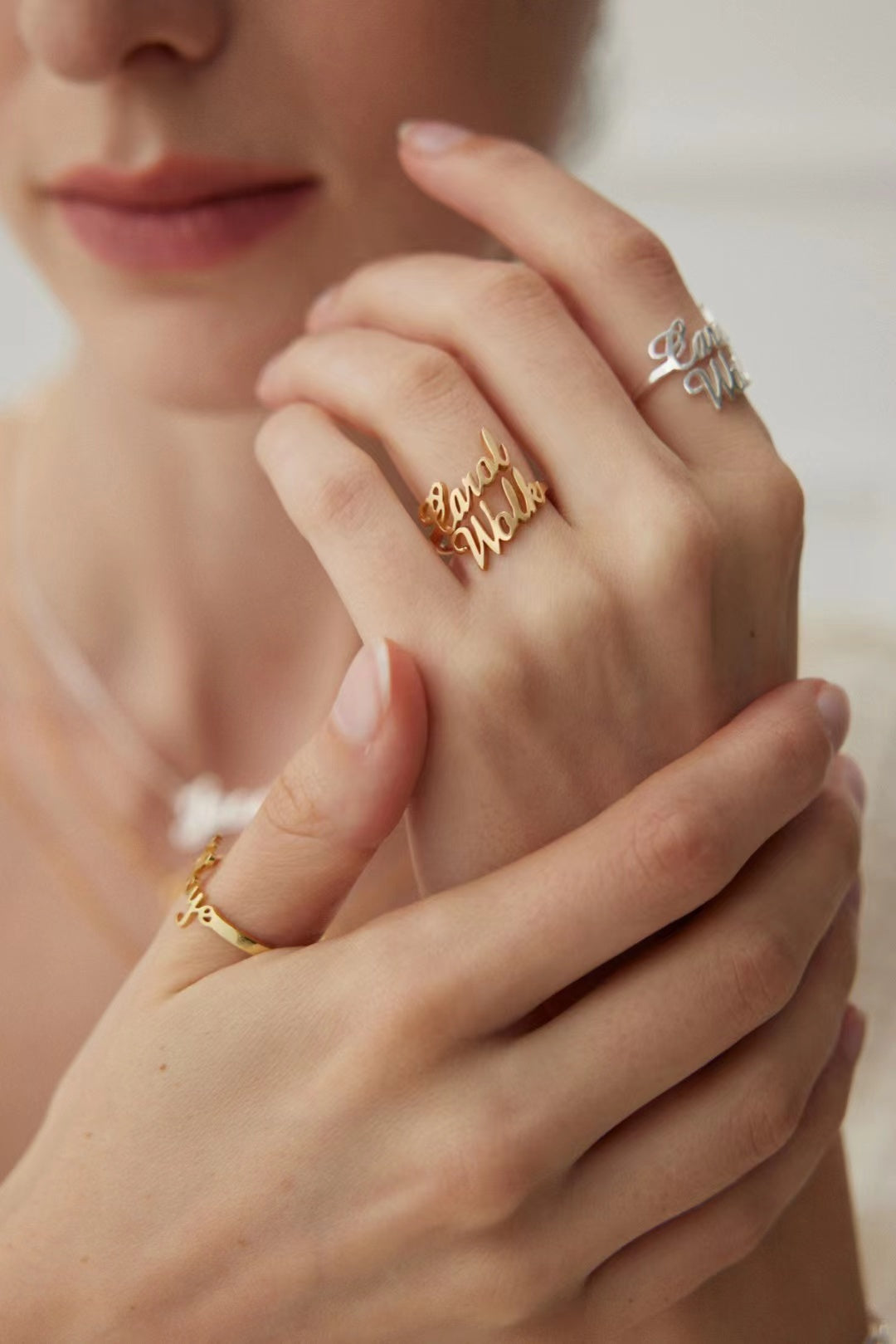 FirstMeet Customizable Content Font Ring
