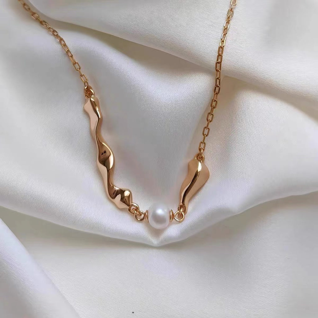 FirstMeet Natural Freshwater Pearl Necklace