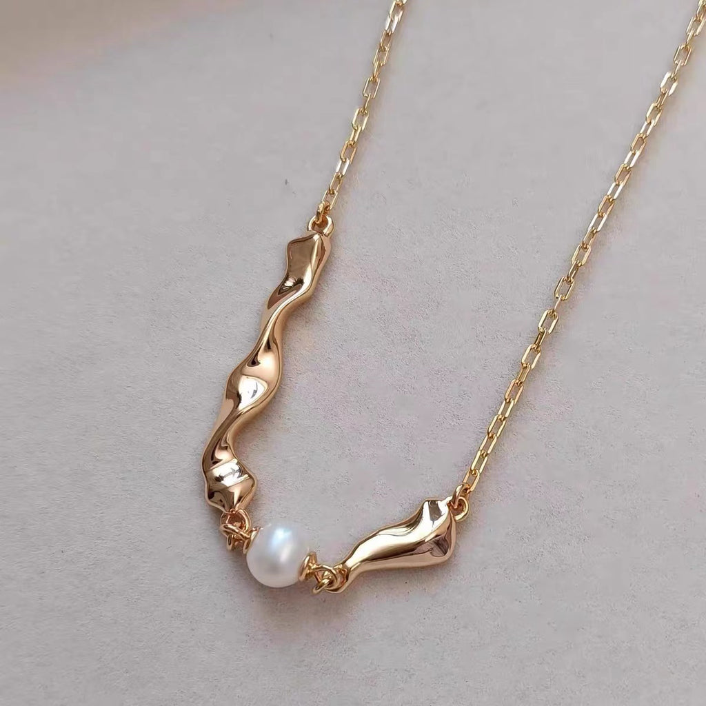 FirstMeet Natural Freshwater Pearl Necklace