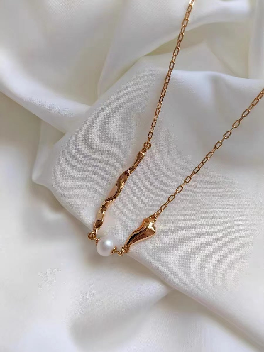 FirstMeet Natural Freshwater Pearl Necklace