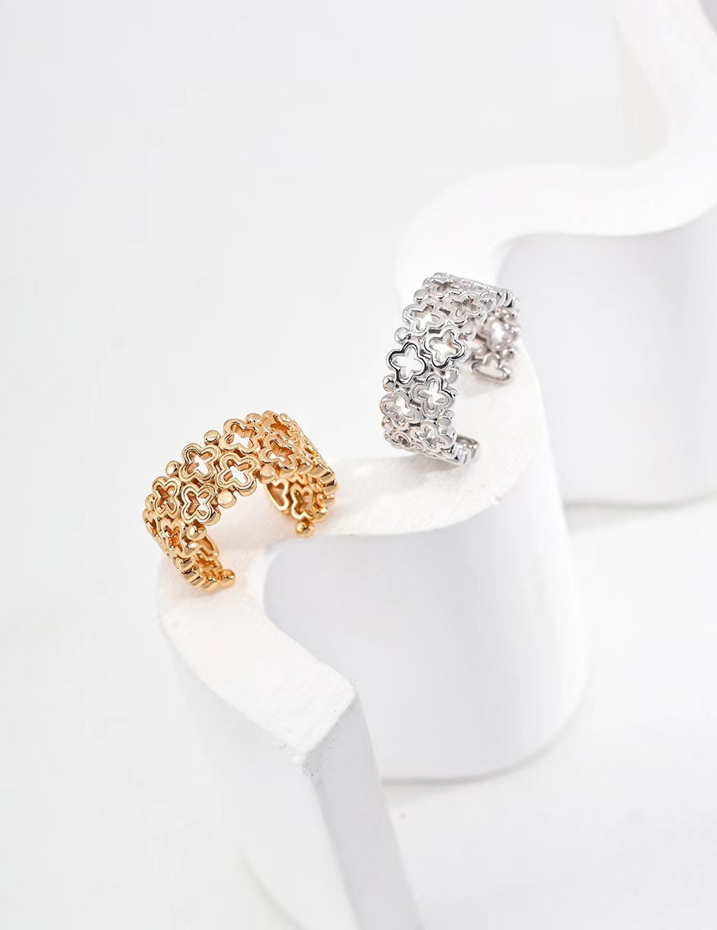 FirstMeet Four-leaf Clover Ring