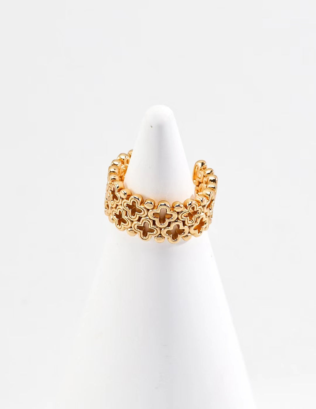 FirstMeet Four-leaf Clover Ring