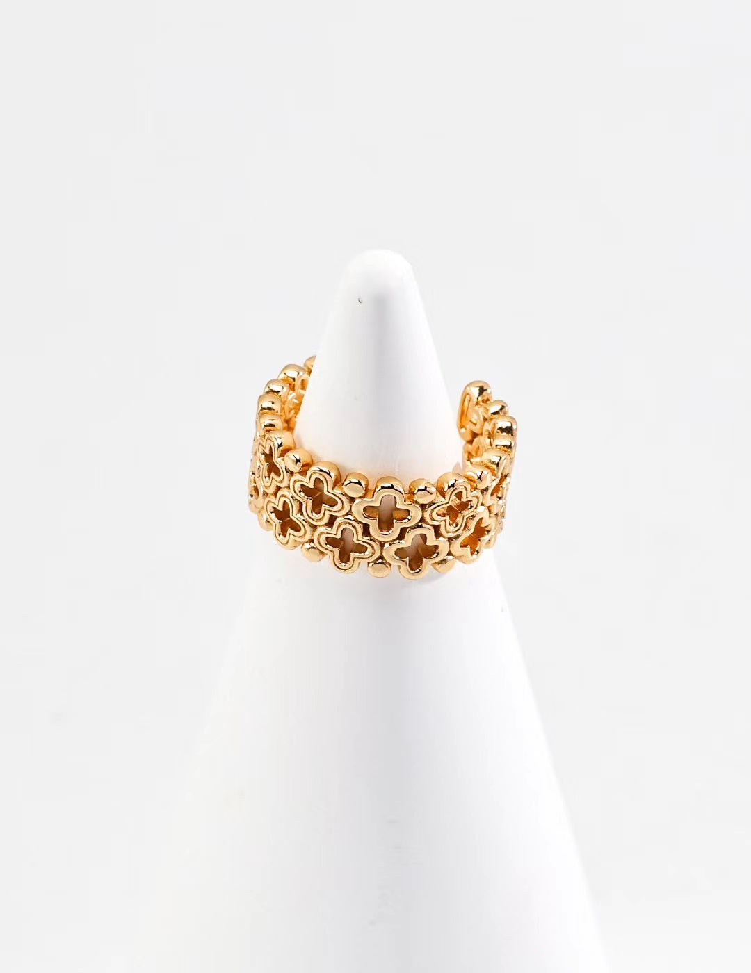 FirstMeet Four-leaf Clover Ring