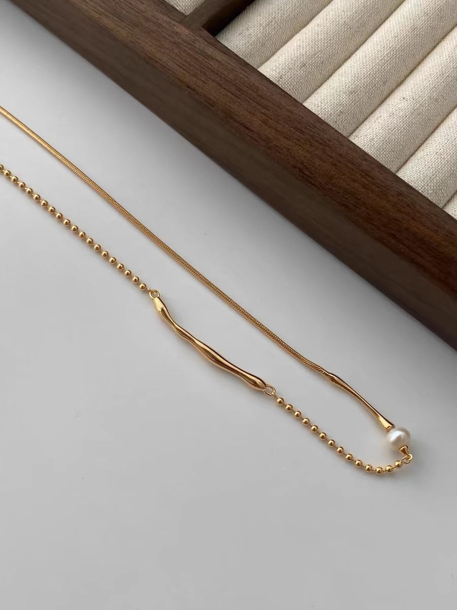 FirstMeet Fresh Water Pearl Necklace