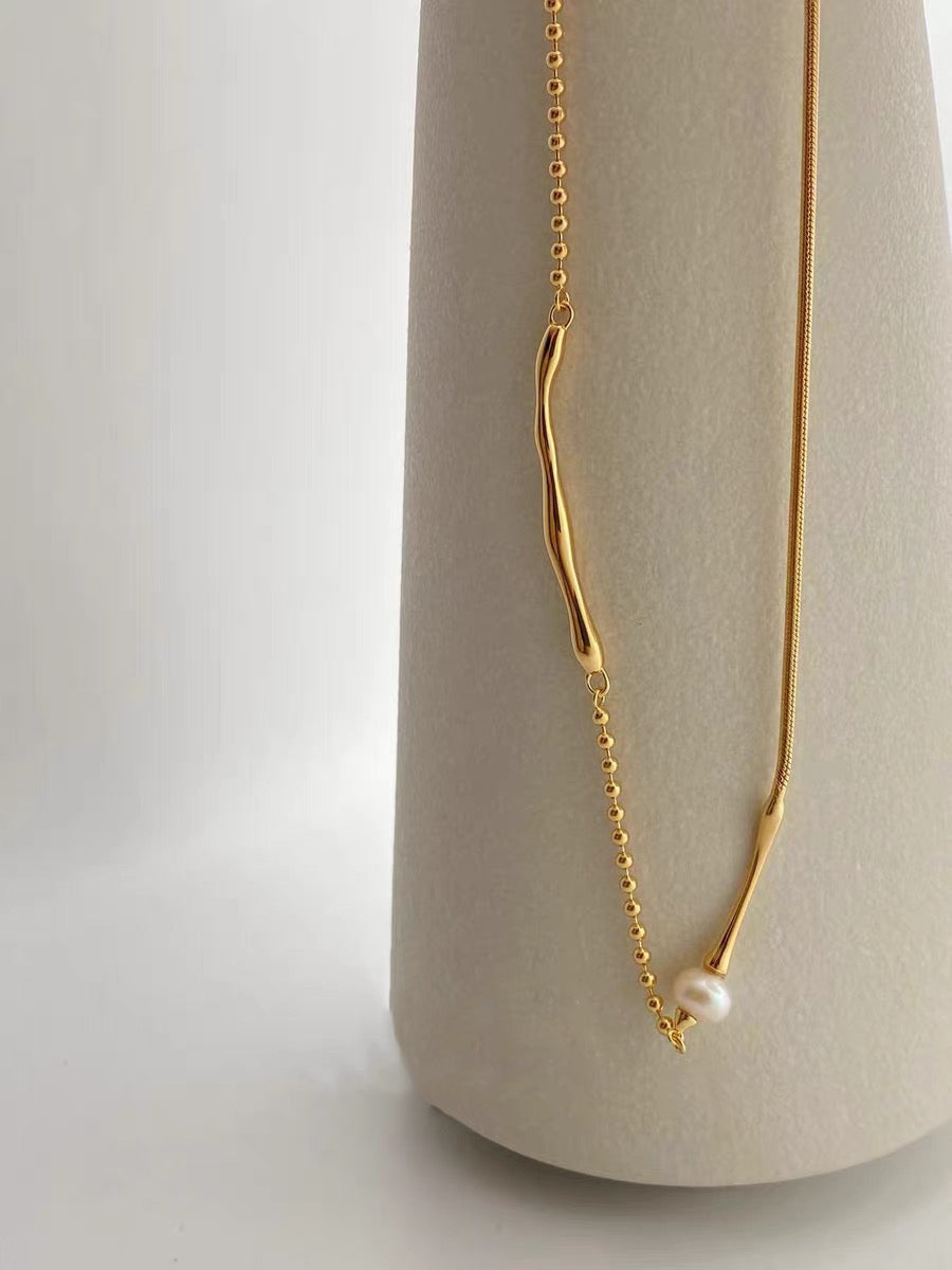 FirstMeet Fresh Water Pearl Necklace