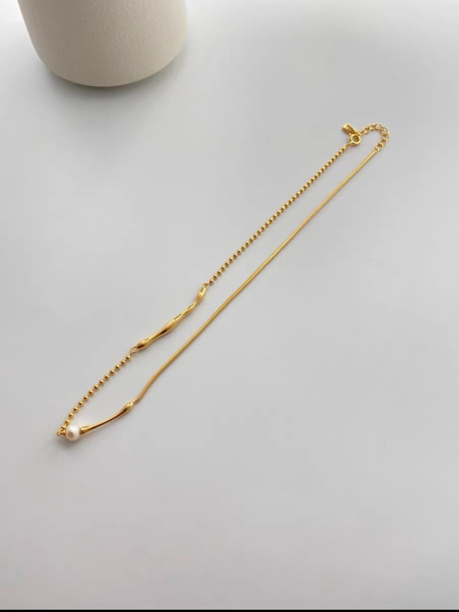 FirstMeet Fresh Water Pearl Necklace