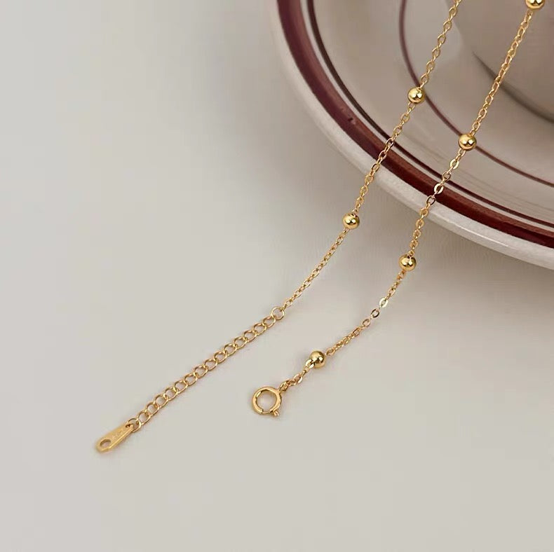 FirstMeet Olive Branch Ring Pearl Necklace