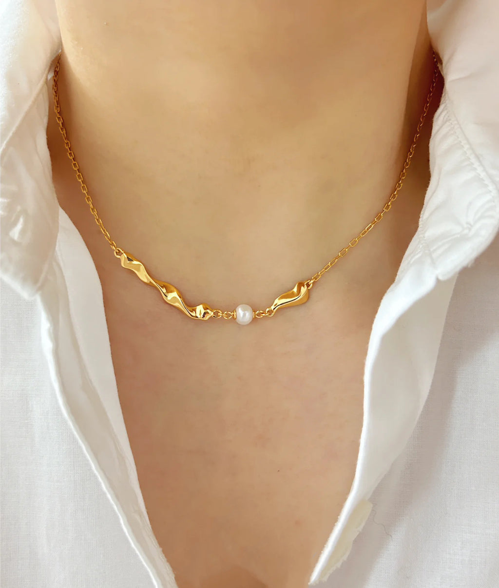 FirstMeet Natural Freshwater Pearl Necklace