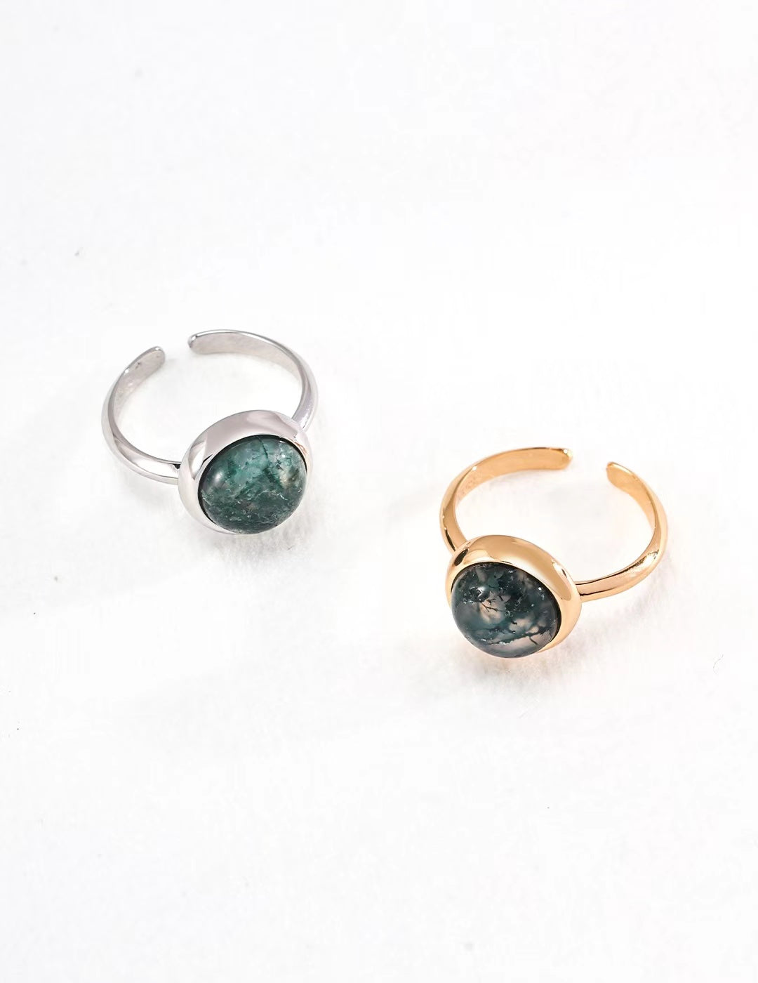 FirstMeet Aquatic Agate Ring