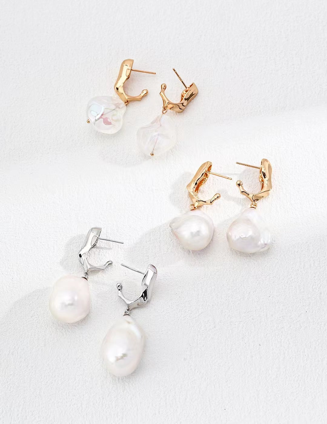 FitstMeet Natural Pearl Earrings Resin Earrings