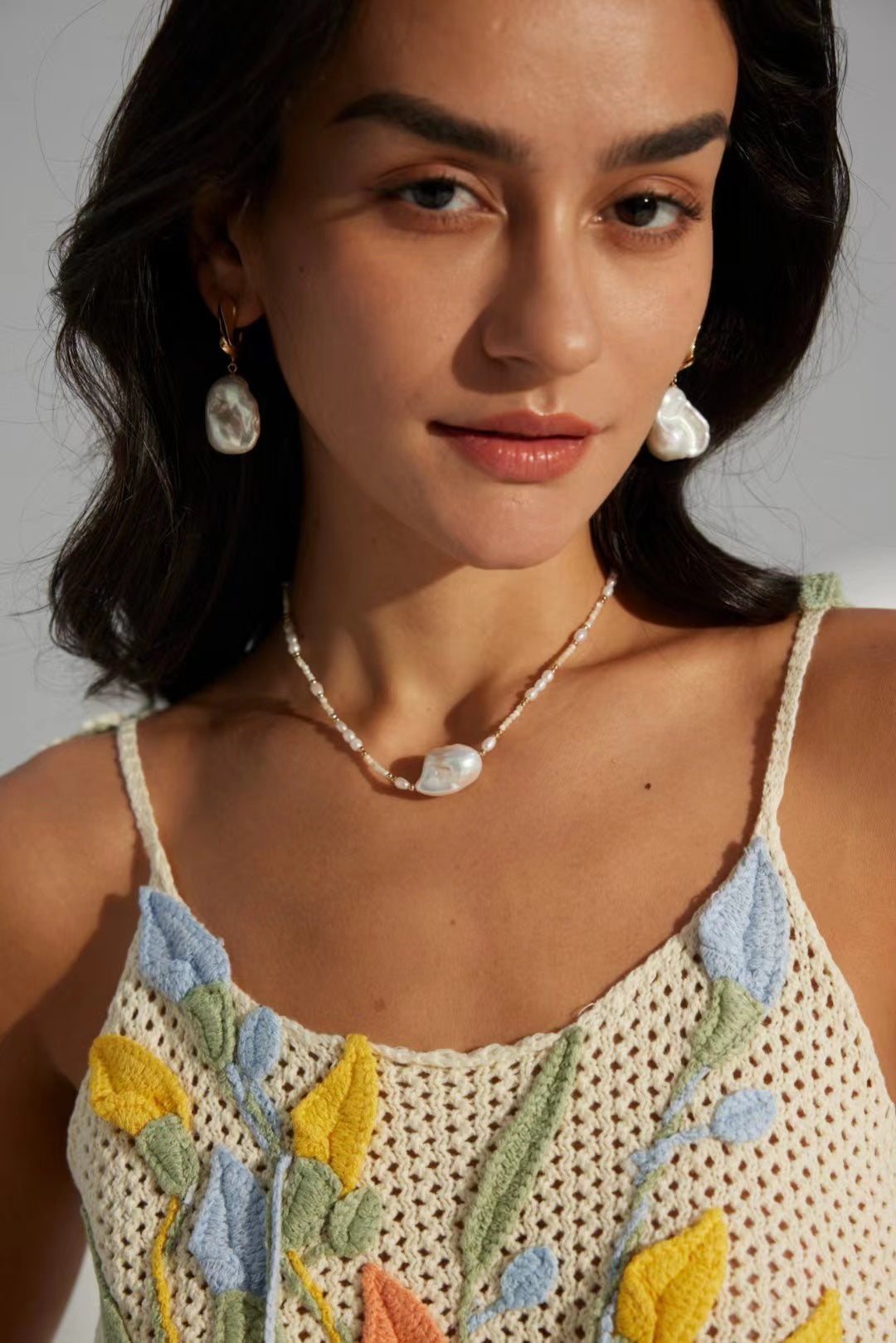 FitstMeet Natural Pearl Earrings Resin Earrings