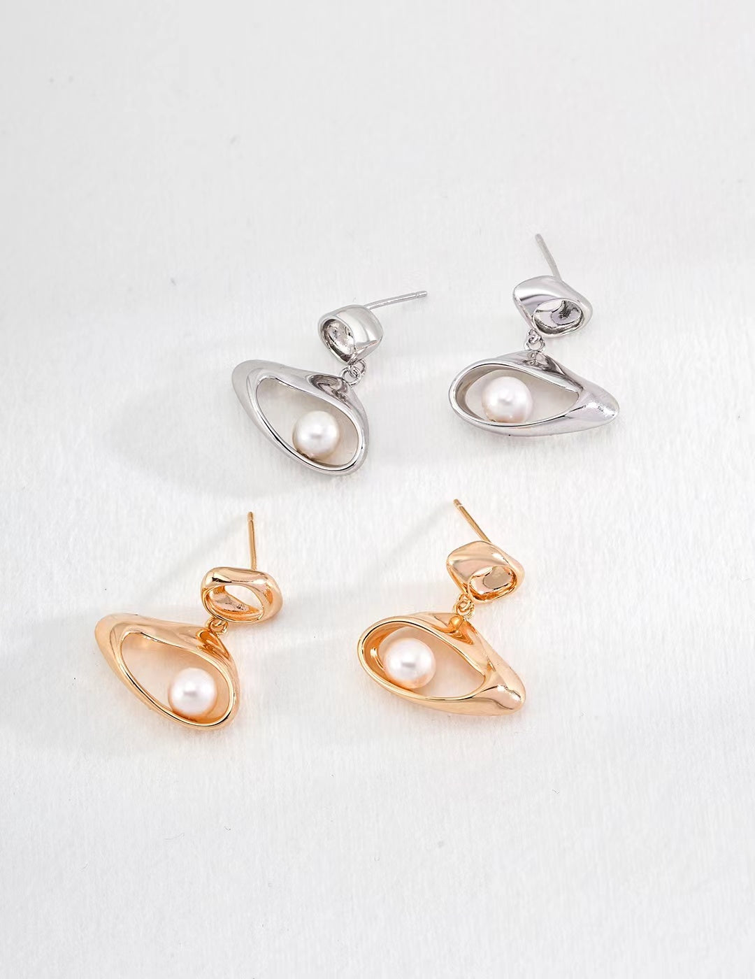 FirstMeet Pearl Stud Earrings