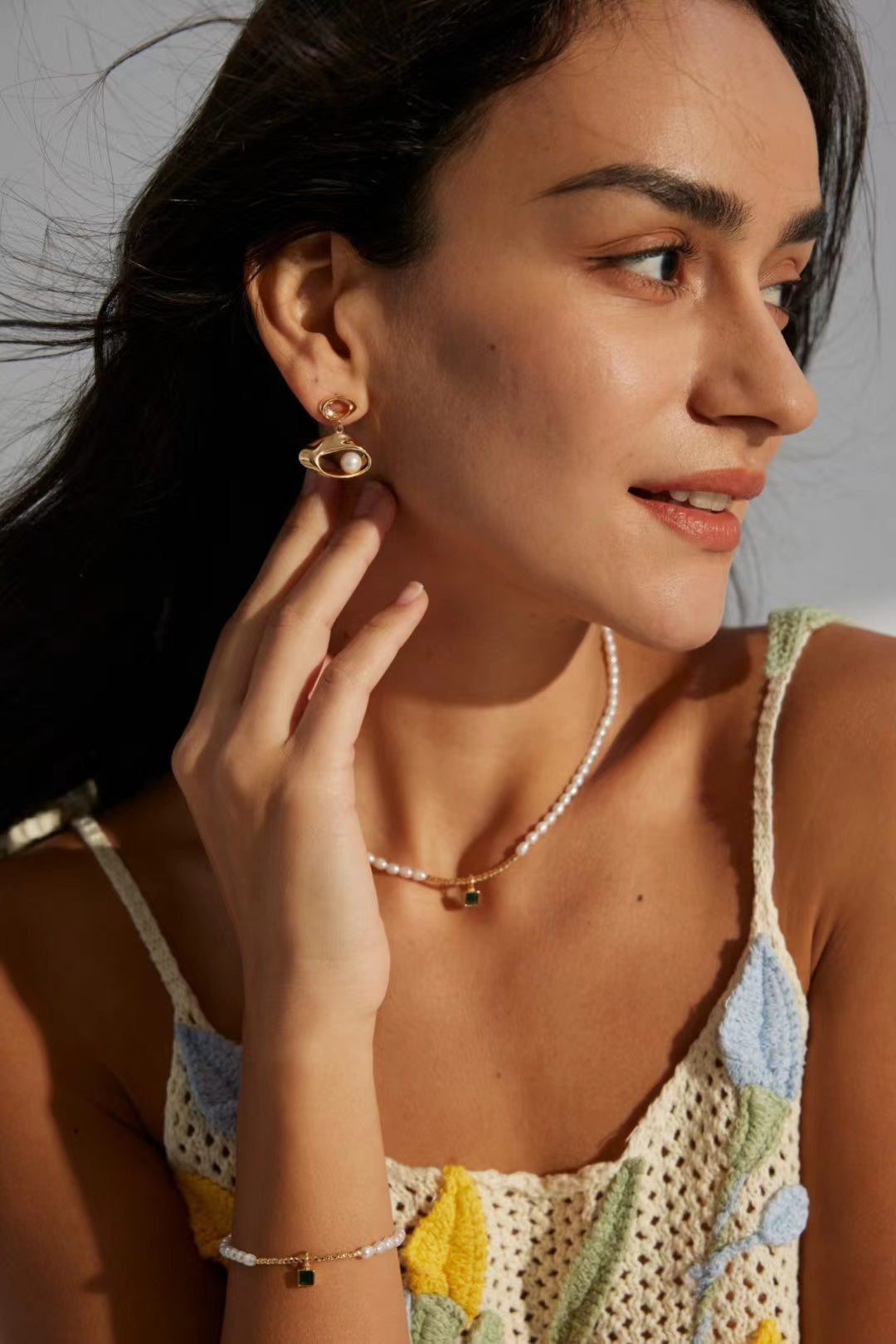 FirstMeet Pearl Stud Earrings