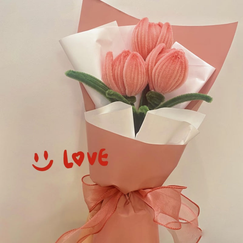 Three Pink Tulips
