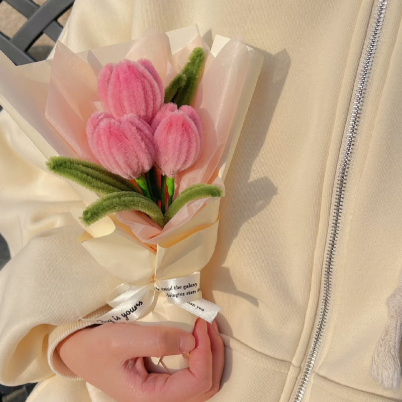 Three Pink Tulips