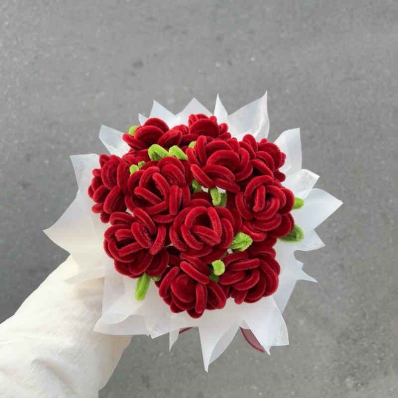 Red Rose Bouquet DIY Kit
