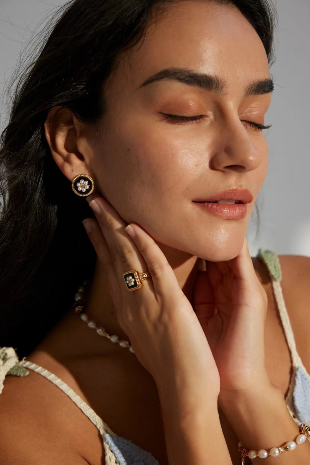 FirtMeet Imitation Pearl Earrings