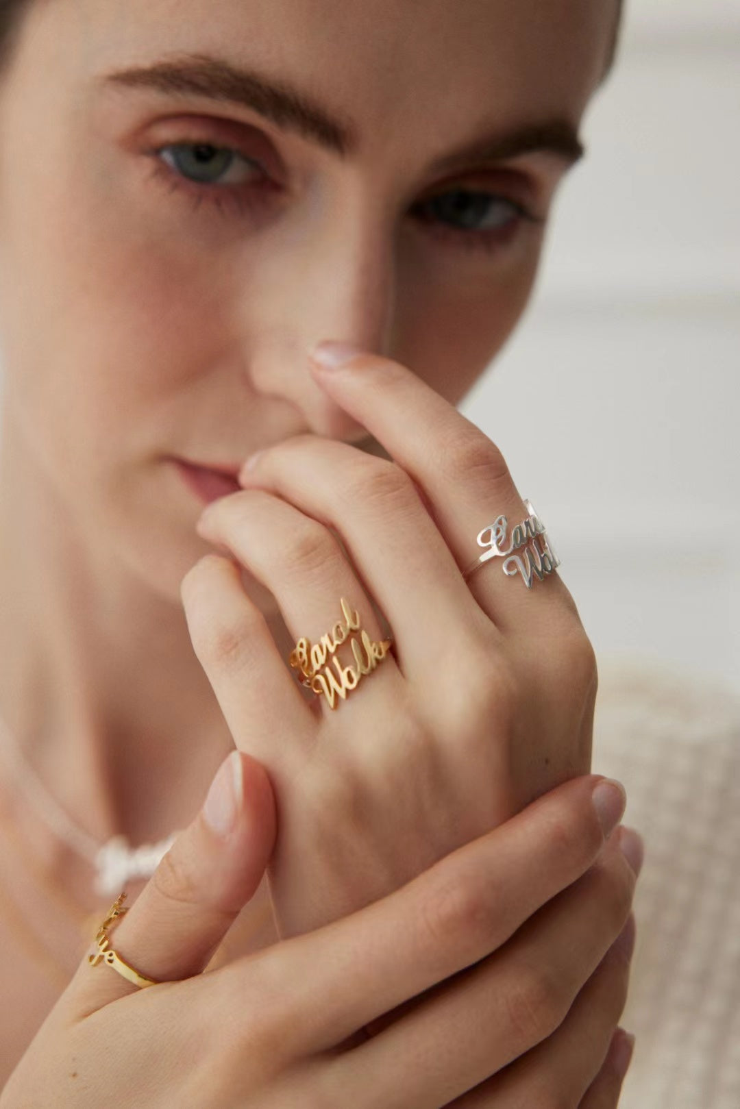 FirstMeet Customizable Content Font Ring