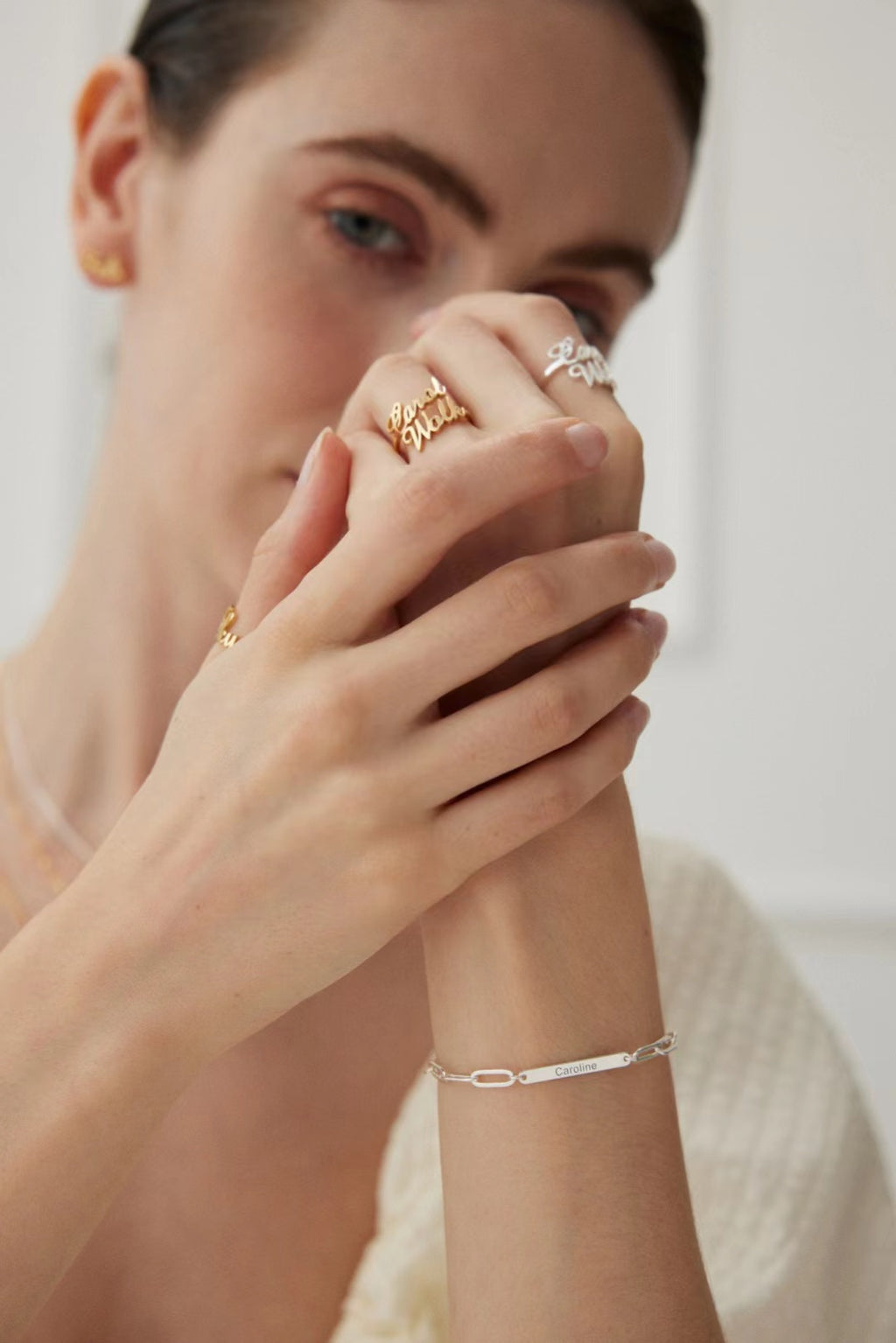 FirstMeet Customizable Content Font Ring