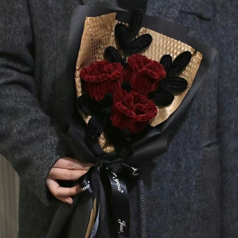 Three Vintage Red Roses